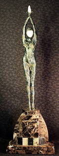 "Starfish Dancer" Chiparus Ivory and Bronze sculptu: Bronze and Ivory sculpture "Starfish Dancer" after Chiparus.The work presents a unique opportunity to possess a classic work of art. Ivory intricately hand carved. Bronze is colored through