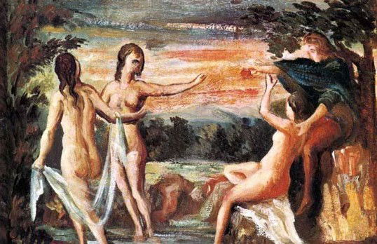 Cezanne "Judgement of Paris": High Quality Giclee' measuring approx. 16x20. The work is plate signed and in mint condition. Very low opening bid.