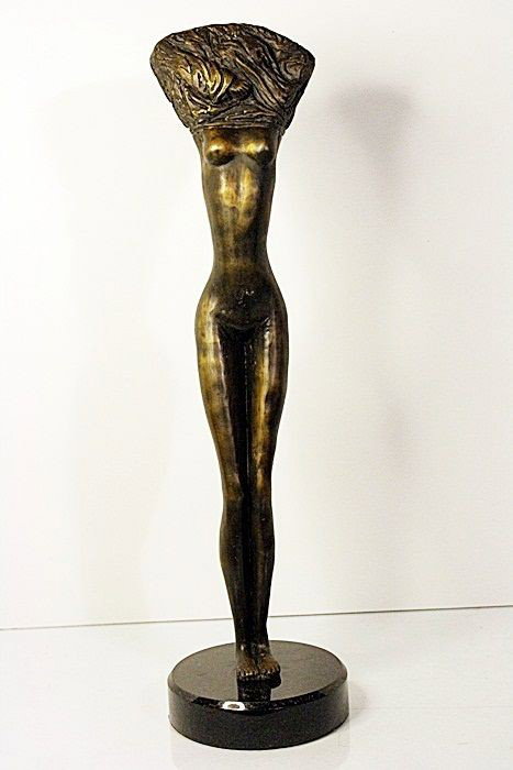 Bruno Bruni Limited Edition Bronze: Bruno Bruni signed and numbered bronze sculpture, . Comes with COA. Some variation in patina might occur. Approx. size: 19x4x4.