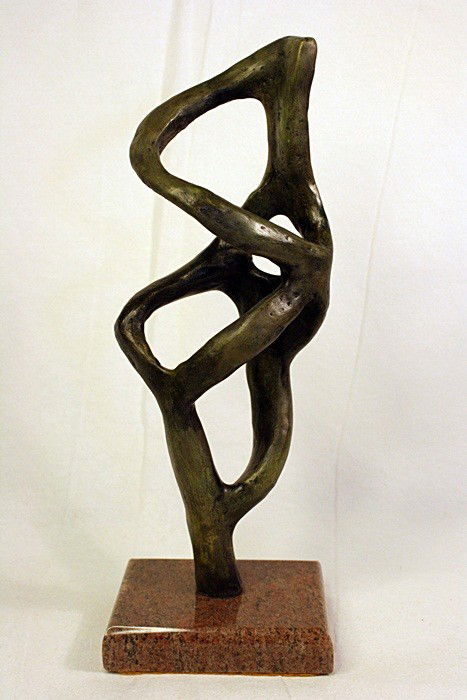 Henry Moore Limited Edition Bronze- Sculptural: Henry Moore signed and numbered bronze sculpture, "Sculptural Object". Comes with COA. Some variation in patina might occur. Approx. size:15x5x5 Inch.