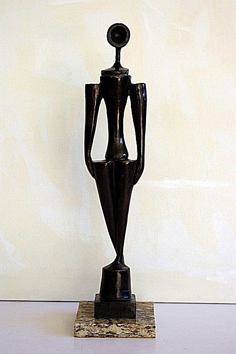 Max Ernst Limited Edition Bronze - La Parisienne: Max Ernst signed and numbered bronze sculpture, "La Parisienne", 1950. . Some variation in patina might occur.