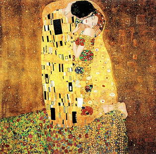 The Kiss- Klimt - Limited Edition Giclee on Canvas: Gustav Klimt Limited Edition Giclee on Canvas, "The Kiss". Approx. size: 20"x24".