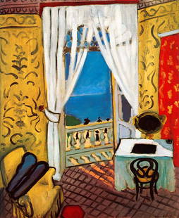 Interior with A Violin Case - Matisse - Limited Edi: Matisse Limited Edition Giclee on Canvas, "Interior With A Violin Case". Approx. size: 20"x24".