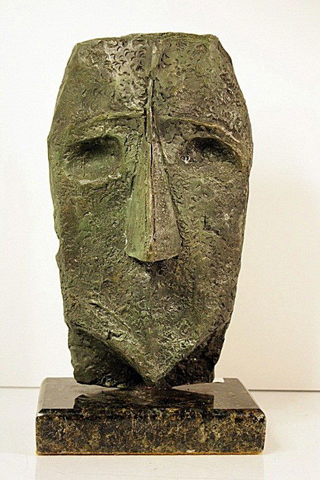 Max Ernst Limited Edition Bronze - HEAD: Max Ernst signed and numbered bronze sculpture, "HEAD". Some variation in patina might occur. Approx. size: 12x7x4.
