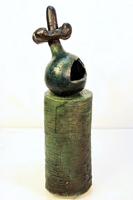 Joan Miro Limited Edition Bronze - Her Majesty: Joan Miro signed and numbered bronze sculpture, "Her Majesty". Some variation in patina might occur. Approx. size: 17x5x5.