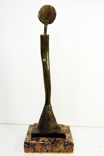 Max Ernst Limited Edition Bronze - La Plus Belle: Max Ernst signed and numbered bronze sculpture, "La Plus Belle ". Some variation in patina might occur. Approx. size: 14x4x3.