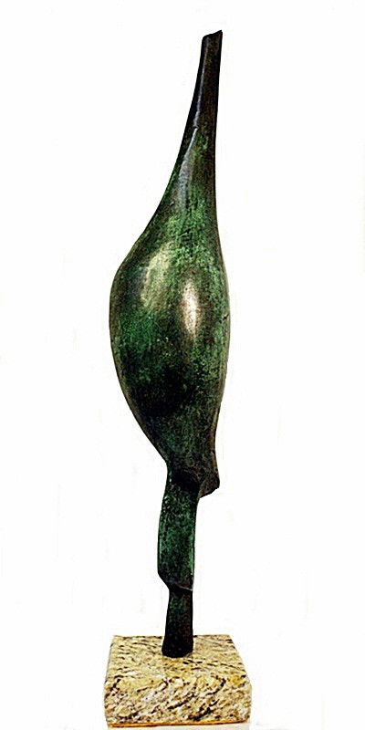Constantin Brancusi Limited Edition Bronze -Seag: Constantin Brancusi signed and numbered bronze sculpture, "Seagull". Some variation in patina might occur. Approx. size: 21x4x3 Inch.