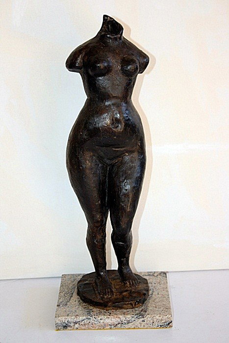Marino Marini Bronze Sculpture - Nude: Marino Marini signed and numbered bronze sculpture, "Nude". Some variation in patina might occur.