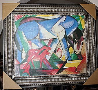 Franz Marc "Les Premier Animaux" Limited Edition Gi: Franz Marc "Les Premier Animaux" Limited Edition on Canvas. Approx. size: 29"x30". Comes Beautifully framed CC