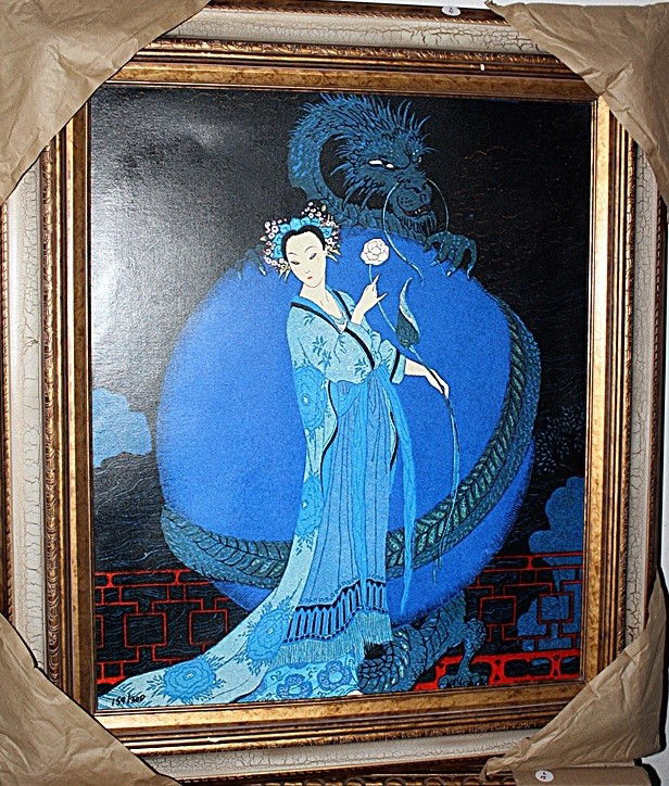 "Personnages de Comedie" by Barbier Giclee: Georges Barbier was a painter, designer and illustrator and easily one of the greatest French illustrators of the early 20th Century. Barbier was a leading figure in the birth of the Art Deco style an