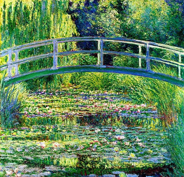 Japanese Bridge - Monet - Limited Edition Giclee o: Claude Monet Limited Edition Giclee on Canvas, "Japanese Bridge". This item (unframed) measures approx. 20"x24".
