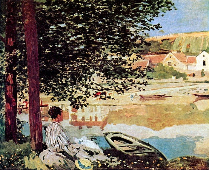 The River - Monet - Limited Edition Giclee on Canv: Claude Monet Limited Edition Giclee on Canvas, "The River". This item (unframed) measures approx. 20"x24".