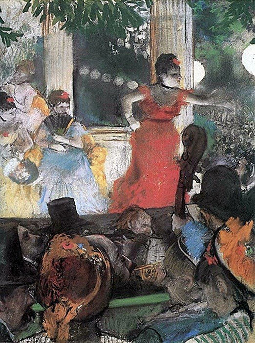 Cafe Concert - Edgar Degas - Limited Edition Gicl: Edgar Degas Limited Edition Giclee on Canvas, "Cafe Concert". This item (unframed) measures approx. 20"x24".