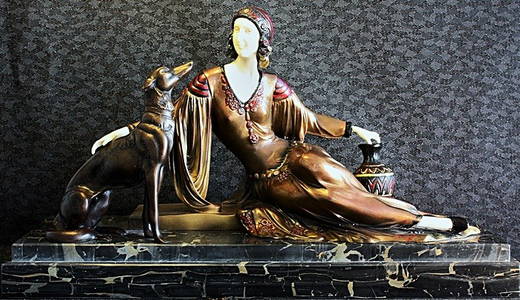 74F: Chiparus "Desmona" Ivory and Bronze sculpture