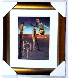 Salvador Dali - Woman With A Head of Roses - Framed: Framed limited edition lithograph of Salvador Dali's "Woman With A Head of Roses".