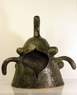 Joan Miro "Conch" Limited Edition Bronze Sculptur: Joan Miro signed, limited edition bronze sculpture, "Conch". Patina may vary slightly. Approx. size: 15x14x11.