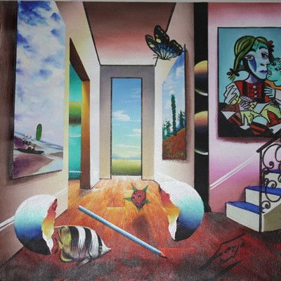 Ferjo "A Mother's Love" Original Oil On Canvas: Ferjo "A Mother's Love" Orignal oil on canvas. The work is beautifully framed measuring approx.21x21. The work is an hand signed original in mint condition.Serial numbered on verso,cataloqued,artist s