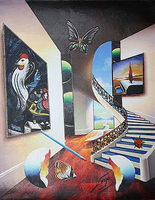 Ferjo "Join the Ride" Original Oil On Canvas: Ferjo "Join the Ride" Orignal oil on canvas. The work is beautifully framed measuring approx.25x21. The work is an hand signed original in mint condition.Serial numbered on verso,cataloqued,artist sig