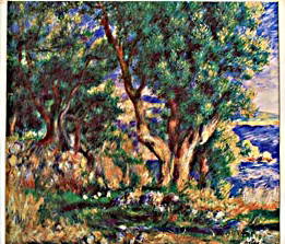 Renoir "Landscape Near Menton": Renoir "Landsape Near Menton" Limited Edition Giclee'. Signed (plate) and numbered measuring approx. 29x21 meticously framed and matted. Mint condition.