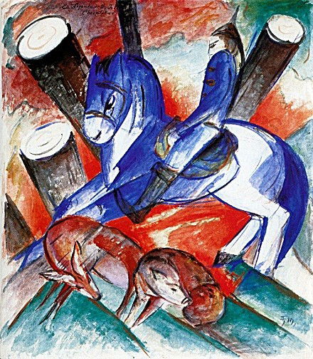 Saint Julien- Marc - Limited Edition Giclee on Can: Franz Marc Limited Edition Giclee on Canvas, "Saint Julien". This item (unframed) measures approx. 20"x24".