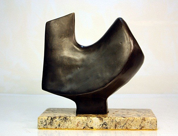 Jean Arp "Sculptural Element" Limited Edition Bro: Jean Arp signed, limited edition bronze sculpture, "Sculptural Element". Patina may vary slightly. Approx. size: 17x6x6.