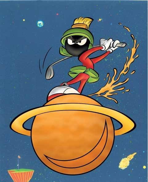 "Martian Golf" Warner Bros.: Warner Bros. "Marvin Martian Golf" High quality giclee measuring approx. 16x20. The work is in a very small edition and mint condition.