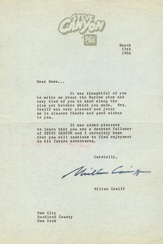 MILTON CANIFF SIGNED LETTER & SIGNED PHOTO - 3