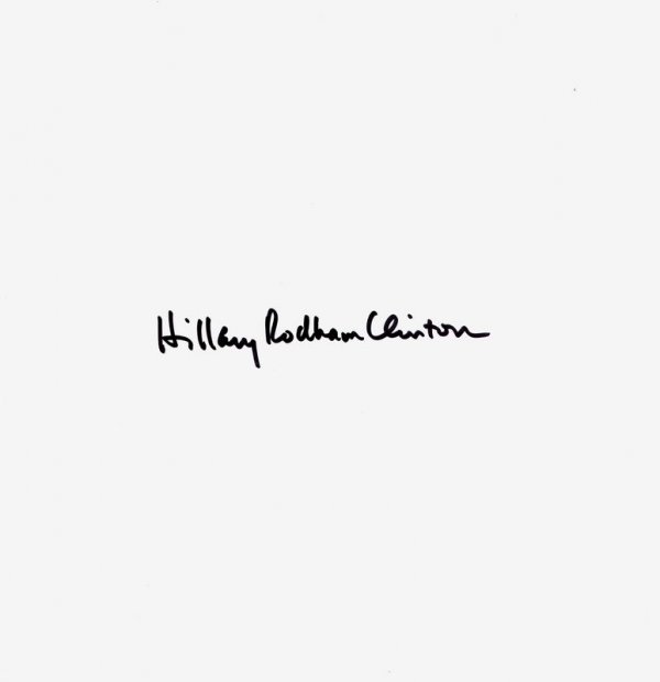 HILLARY RODHAM CLINTON SIGNED LIMITED EDITION - 2