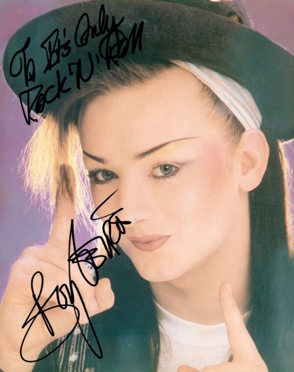 755 BOY SIGNED COLOR PHOTO