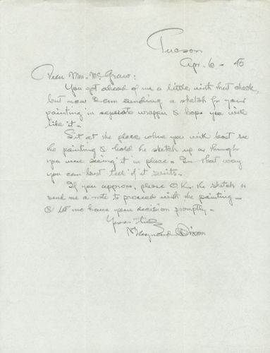 MAYNARD DIXON: 626. MAYNARD DIXON (1875-1946). American painter, muralist and illustrator who achieved international recognition for his Western subjects, which he signed with an Indian thunderbird logo. Moving afte