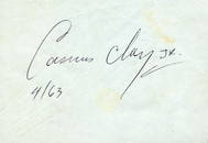 1151: CASSIUS CLAY IN-PERSON SIGNED PAPER SLIP 1963