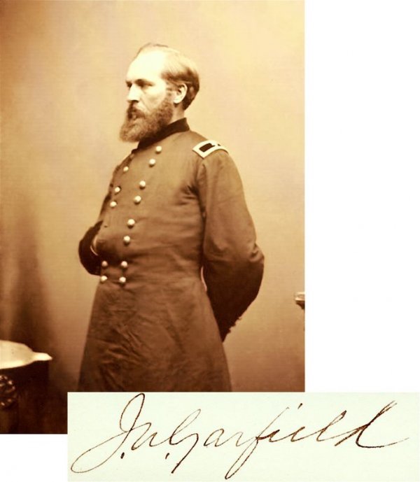 JAMES A. GARFIELD SIGNED SIGNATURE