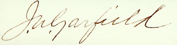 JAMES A. GARFIELD SIGNED SIGNATURE - 2