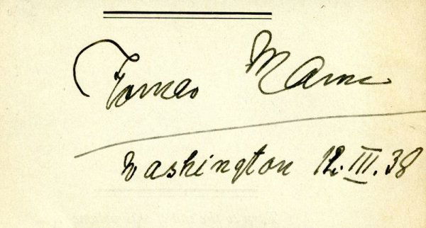 THOMAS MANN SIGNED SIGNATURE: 785. THOMAS MANN (1875-1955). German expatriate novelist and critic, one of the most important figures in early twentieth-century literature; awarded Nobel Prize for his novel Buddenbrooks (1929). Lar