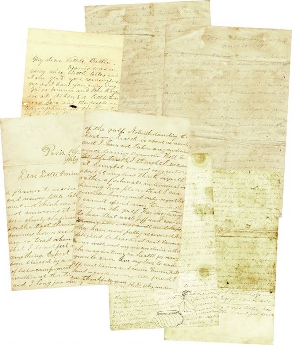 VARINA DAVIS HANDWRITTEN LETTERS ARCHIVE: VARINA DAVIS FEARS HER ADOPTED DAUGHTER'S KIDNAPPING98. VARINA HOWELL DAVIS (1826-1906). Second wife of Jefferson Davis, the CSA's only First Lady who acted as