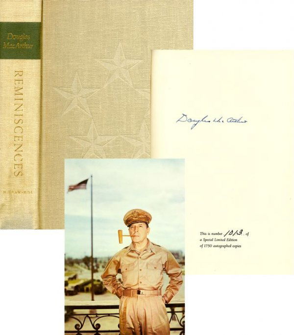 DOUGLAS MACARTHUR SIGNED LIMITED EDITION BOOK: 146. DOUGLAS MACARTHUR (1880-1964). American general and Allied Supreme Commander in the Pacific in World War II; Supreme Commander of UN forces in Korea fired by President Truman for