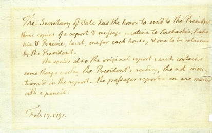 0373: THOMAS JEFFERSON HANDWRITTEN LETTER TO WASHINGTON