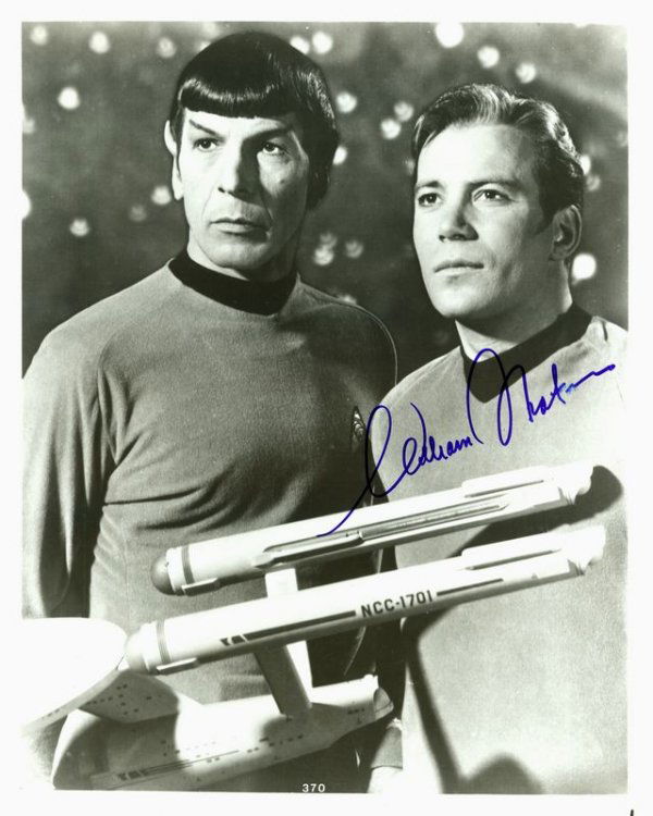 WILLIAM SHATNER SIGNED STAR TREK PHOTOGRAPH: 867. WILLIAM SHATNER (b. 1931). Canadian leading man of television and film with stage experience, especially remembered as Captain Kirk in first Star Trek series and films; sc