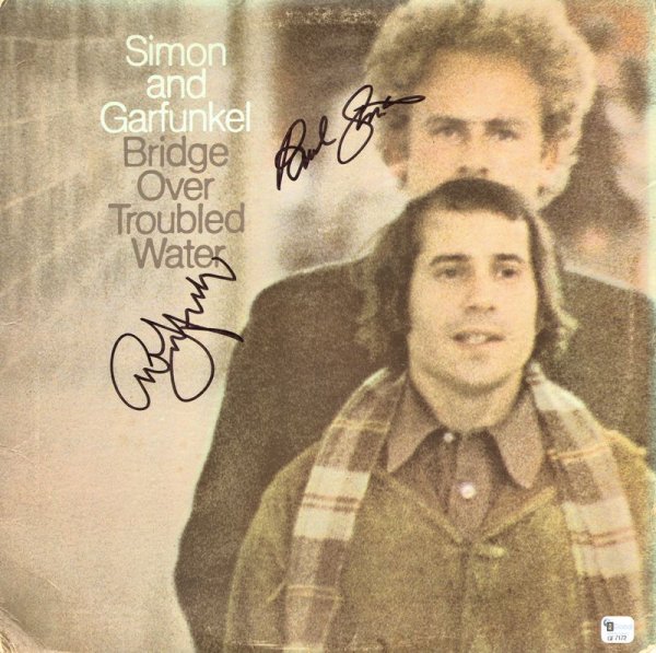 PAUL SIMON /ART GARFUNKEL SIGNED 1970 ALBUM COVER: 869. SIMON & GARFUNKEL Grammy-winning singer-songwriter duo PAUL SIMON and ART GARFUNKEL hit the charts with
