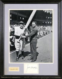 0907: BABE RUTH & JACK DEMPSEY SIGNED CARDS