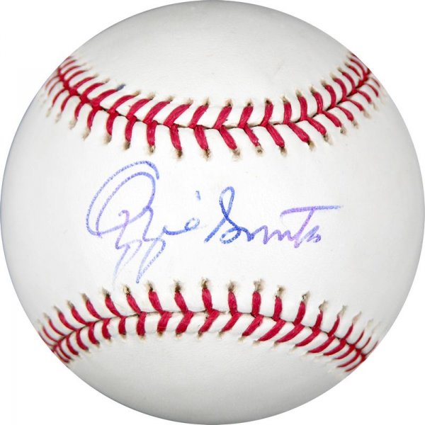 OZZIE SMITH SIGNED BASEBALL: 937. OZZIE SMITH (b. 1954). Hall of Fame shortstop for the St. Louis Padres and St. Louis Cardinals; sports commentator. Signed Official Rawlings Major League Selig baseball. Darkly p