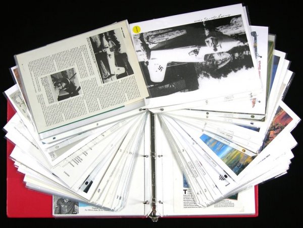 LUFTWAFFE ACES SIGNED COLLECTION: 301. [LUFTWAFFE COMBAT AIRMEN] Large collection of approx 55 autographs penned by 35 German aces and four engineers who were members if the German Rocket Team. SPs, ISPs including reproduced wartime p