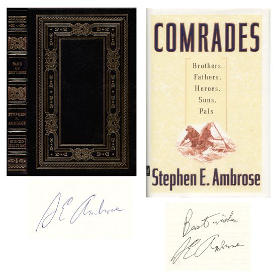STEPHEN E. AMBROSE: (1936-2002). Historian and best-selling biographer of US Presidents Eisenhower and Nixon, appearing on many television documentaries. His book Band of Brothers (1992) was translated into award-winning