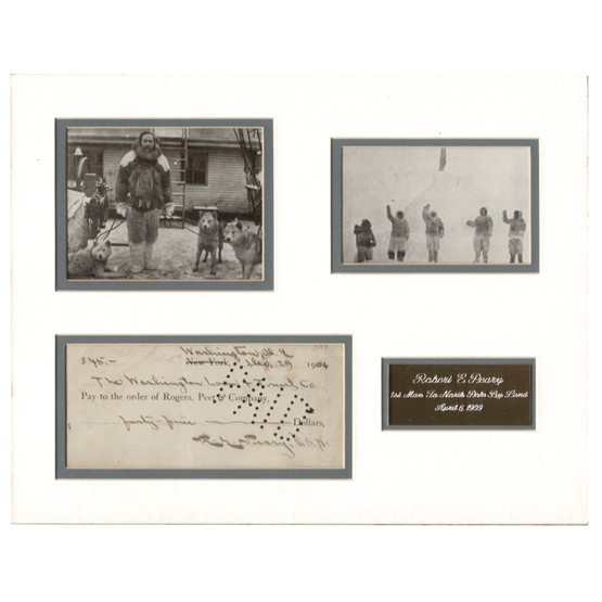 ROBERT EDWIN PEARY: (1856-1920). American explorer. A rear admiral, he proved Greenland was an island rather than a continent and discovered the North Pole (1909) together with his assistant Matthew Henson and four Inuit