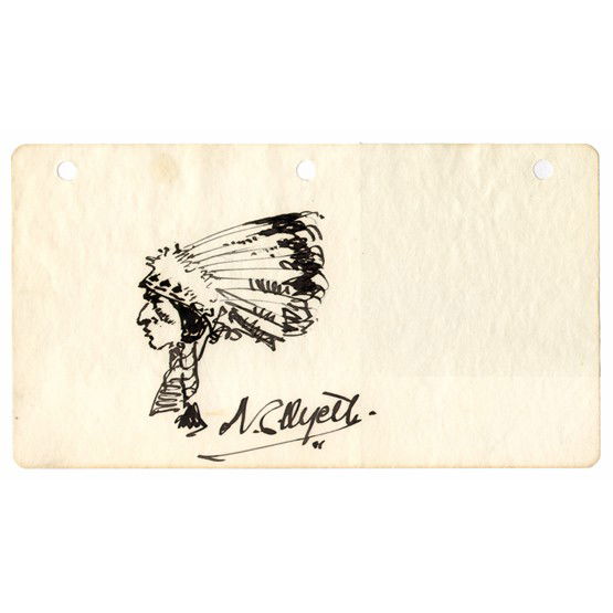 NEWELL CONVERS WYETH: (1882-1945). Known as N.C. Wyeth, was an American illustrator and artist. He was the star pupil of artist Howard Pyle and became one of America's greatest illustrators. Father of Andrew and Jamie Wyet