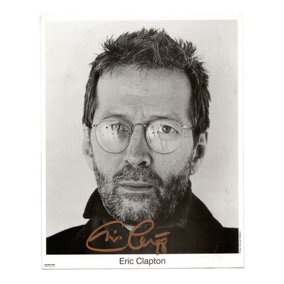 ERIC CLAPTON: (b. 1945). Eclectic British blues rock guitarist, singer and songwriter; member of Rock n Roll Hall of Fame. He is considered one of the most influential guitarists in pop music history. Printed SP [N