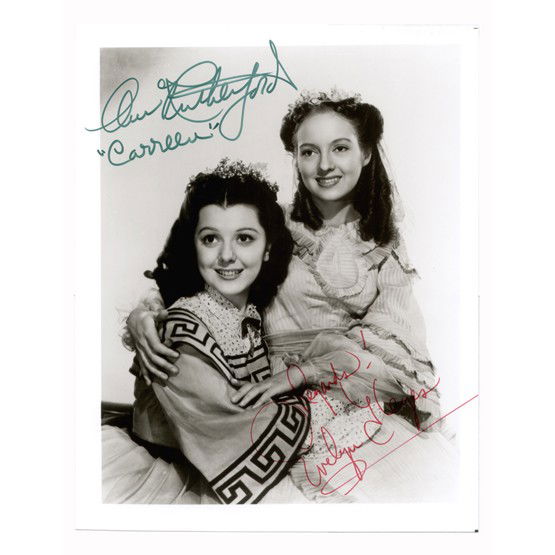 [GONE WITH THE WIND]: Academy Award winning film of 1939 translated from Margaret Mitchell's Pulitzer Prize winning novel. SP, b/w, 8"x10" portrait of character actresses who played Scarlett's sisters Ann Rutherford (b. 19