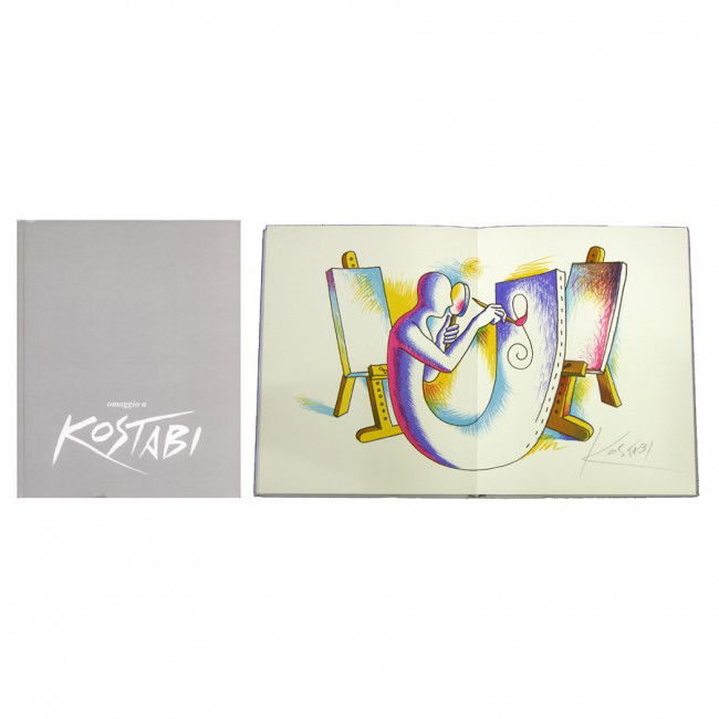 MARK KOSTABI: (b. 1960). American neo-expressionist artist and composer. His work is included in the collections of the Museum of Modern Art, the Metropolitan Museum of Art, the Guggenheim Museum, the Corcoran Gall