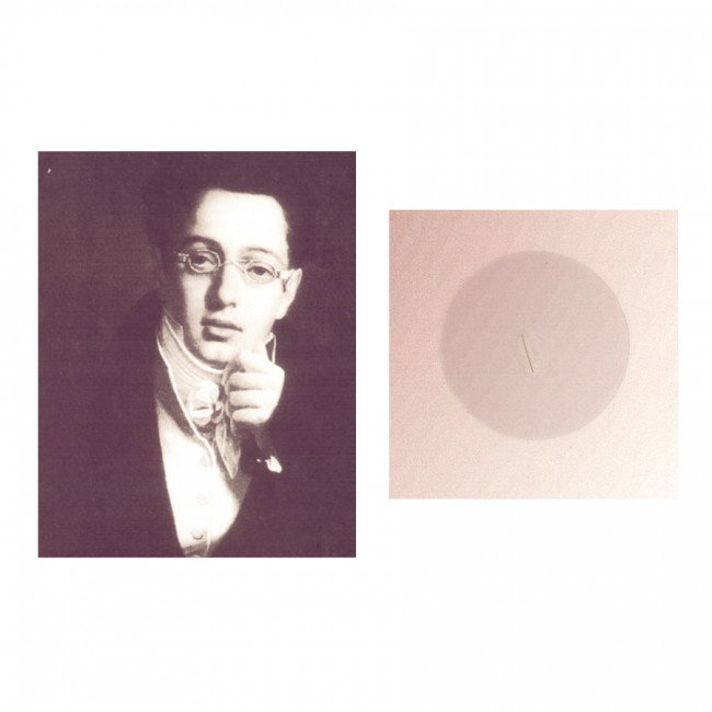 [FRANZ SCHUBERT]: (1797-1828). Celebrated Austrian composer of nine symphonies including famed "Unfinished Symphony," operas, liturgical, chamber, and piano music. One of only two locks of hair cut soon after Schubert'