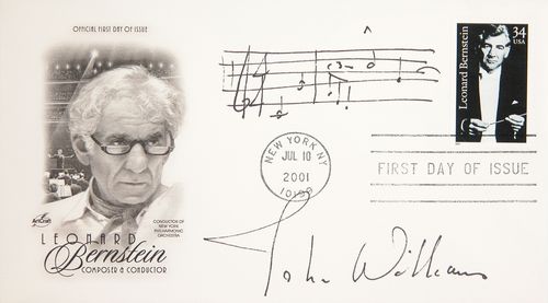 JOHN WILLIAMS: 540. JOHN WILLIAMS (b. 1932). Popular composer of music and conductor for orchestra, writing the scores for more than 80 films such as Star Wars, Saving Private Ryan, Schindler's List, Jurassic P